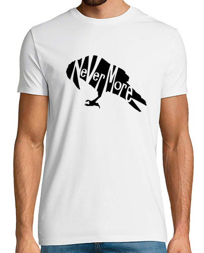 Image of nevermore men's white t shirt