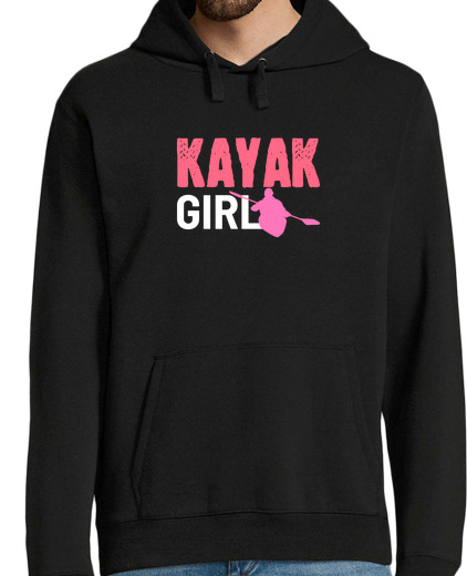 Sweat-shirt À Capuche Pour Homme Kayak Girl Canoe Canoeing Kayaking Rafting Kayaker