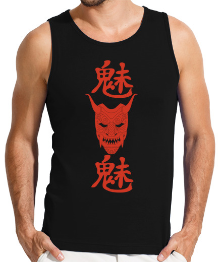 Camiseta Hombre Sin Mangas manga demonio rojo laTostadora