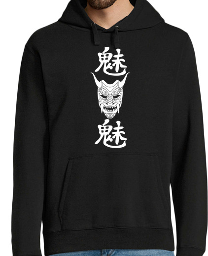 Sweat-shirt À Capuche Pour Homme Démon blanc manga