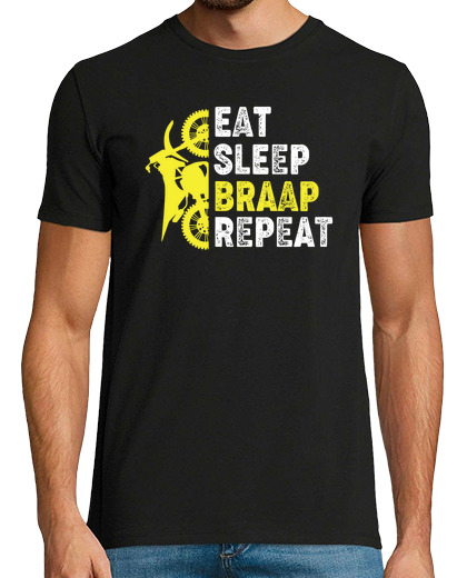 Image of dirt bike design eat sleep braap repeat