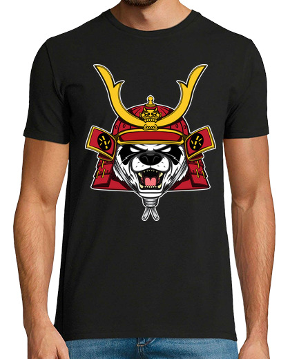 Camiseta Hombre Manga Corta Panda samurai laTostadora