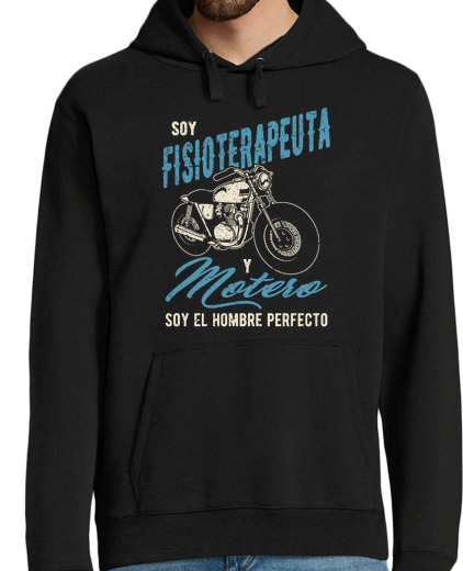 Sweat-shirt À Capuche Pour Homme physiothérapeute et motard