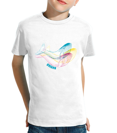 T-shirt bambino manica corta balene