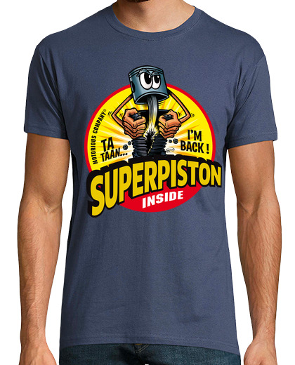 Camiseta Hombre Manga Corta superpistón en el interior laTostadora