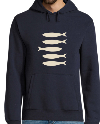 Sweat-shirt À Capuche Pour Homme les sardines beiges