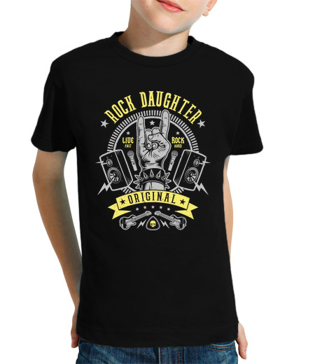 Tee Shirt Pour Enfant Manche Courte fille de rock