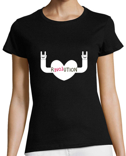 Image of revolution love, woman t-shirt