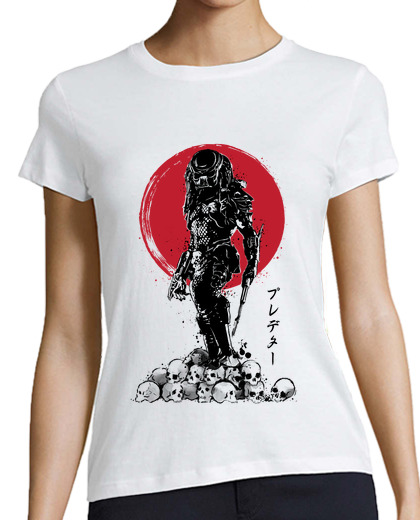 Image of yautja hunter sumi-e