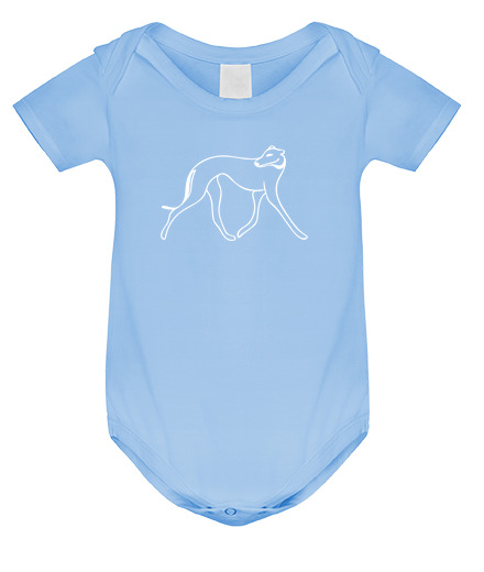 Body Bebé Perro elegante líneas blancas laTostadora