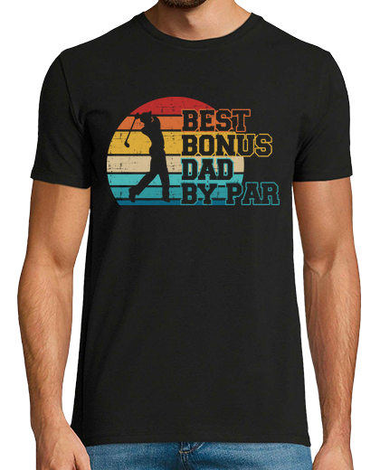 Image of Best bonus dad par vintage retro golfer