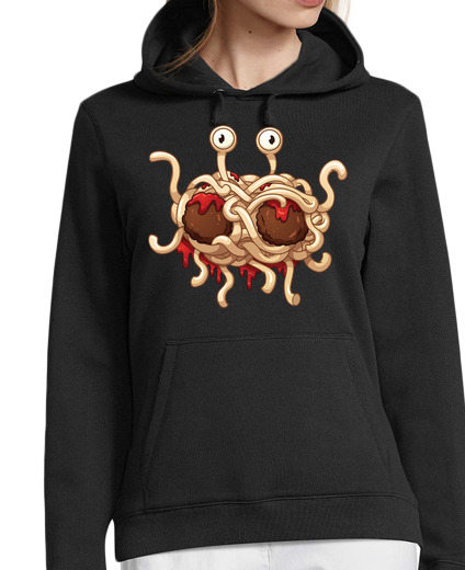 Sweat-shirt À Capuche Pour Femme monstre spaghetti volant