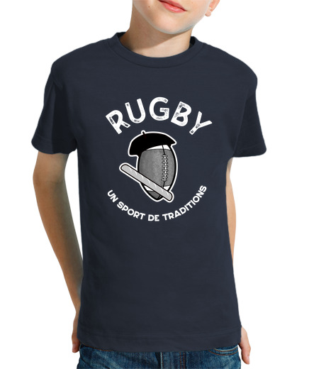 Tee Shirt Pour Enfant Manche Courte rugby un sort de tradition original