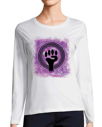 Image of feminist woman t-shirt manga t shirt , 8 m, white