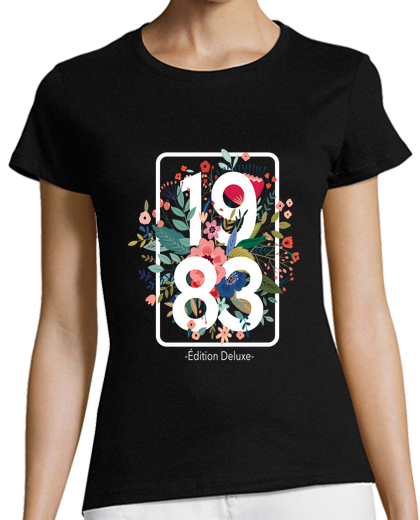 Image of beautiful 38 years old birthday gift for young woman born in 1983 date deluxe dition in french flora