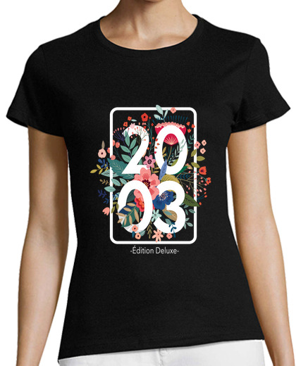 Image of beautiful 18 years old birthday gift for baby girl born in 2003 date deluxe dition in french floral