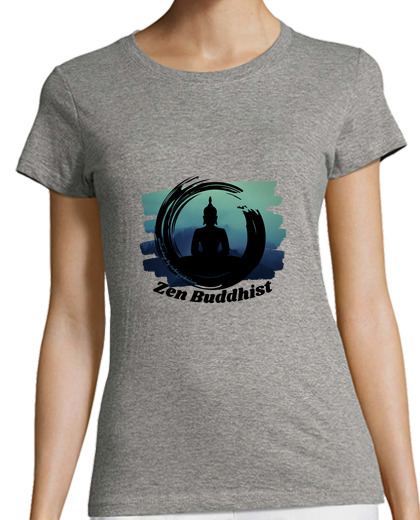 Image of zen buddhist woman t shirt