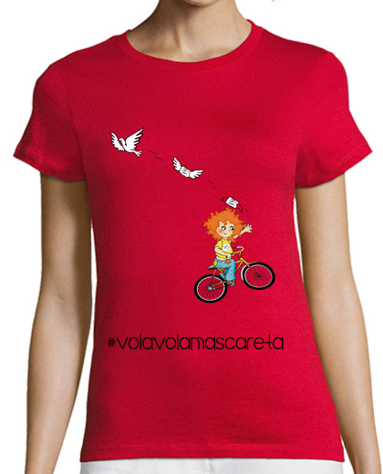 Image of vola mascareta hashtag black front, t shirt without sleeves woman