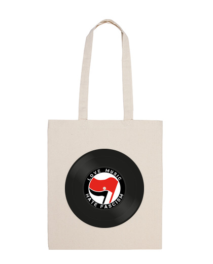 Bolsa De Tela Love music hate fascism laTostadora