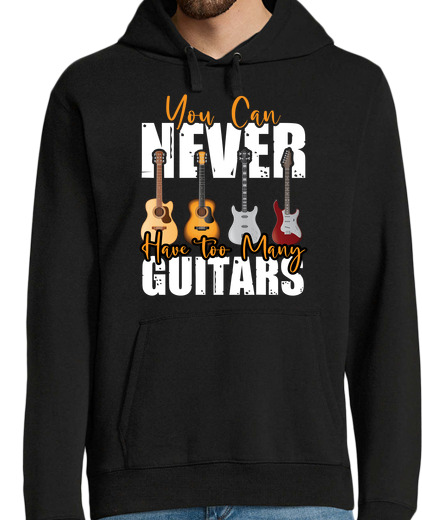 Sweat-shirt À Capuche Pour Homme guitariste de cadeau