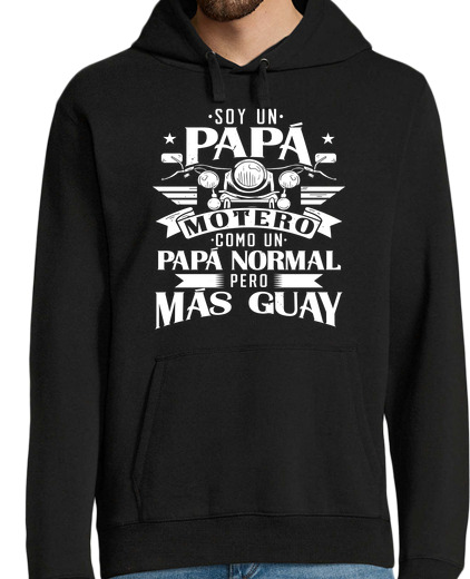 Sweat-shirt À Capuche Pour Homme soy un papá motero como un papá normal