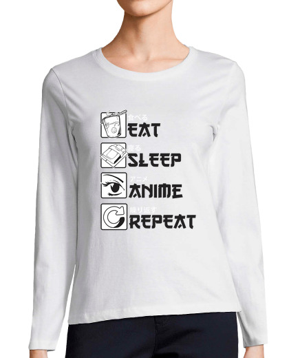 Image of funny anime gift eat sleep repeat otaku