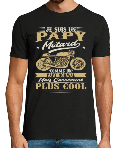 Image of papy motard grand-père motocyclette