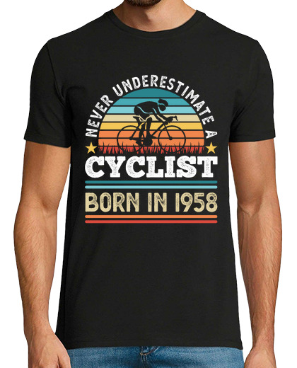 Image of cyclist born in 1958 70th birthday gift