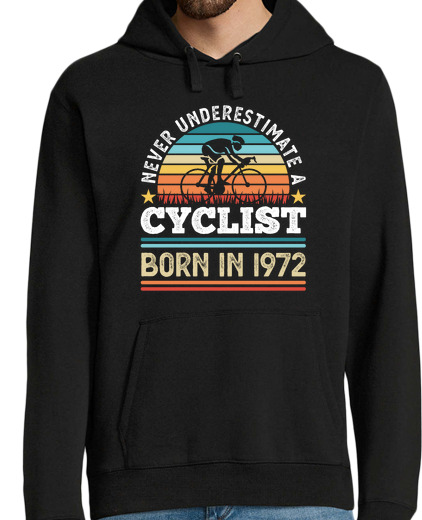 Sweat-shirt À Capuche Pour Homme cycliste né en 1972 cadeau 50e annivers