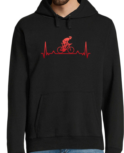 Sweat-shirt À Capuche Pour Homme vélo vélo battement de coeur vélo cadea