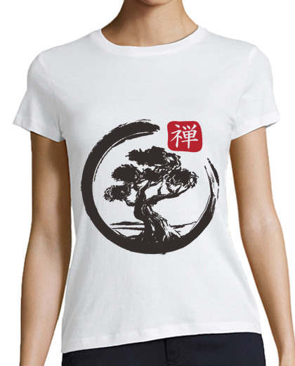 Image of zen bonsai tree enso circle japanese