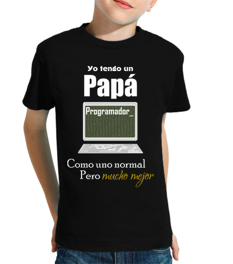 T-shirt bambino manica corta papà pro programmatore economia normale