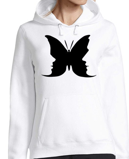 Sweat-shirt À Capuche Pour Femme visage de papillon