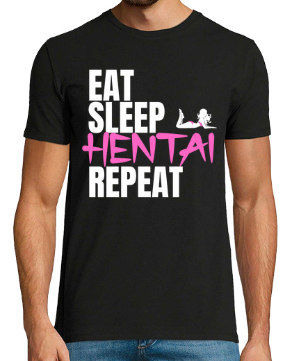 Image of eat sleep hentai repeat - otaku manga