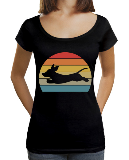 Image of retro dachshund dog love dog gift