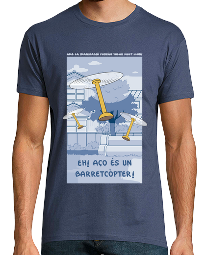 Image of the barretcòpter doraemon blau