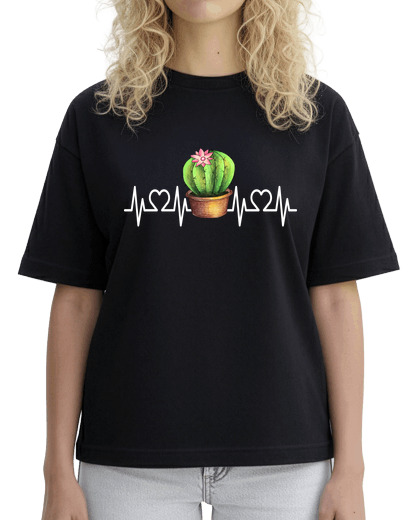 Image of heartbeat frequency pulse cactus motive