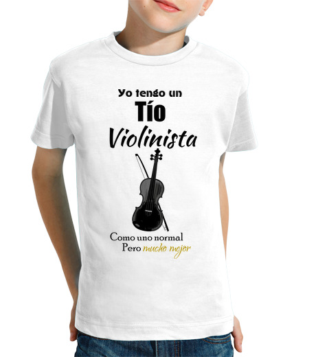 T-shirt bambino manica corta zio violinista come uno normale ma molto