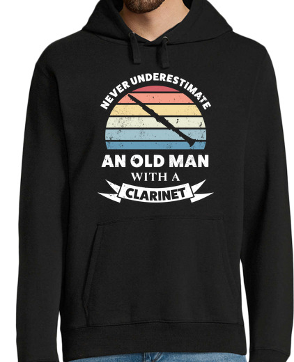 Image of old man with a clarinet funny gift dad