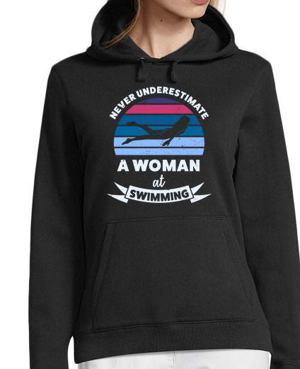 Sweat-shirt À Capuche Pour Femme femme à la natation drôle maman cadeau