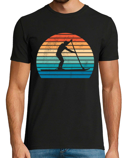 Image of vintage paddleboarding sunset gift