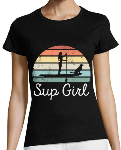 Image of sup girl paddleboarding dog canine gift