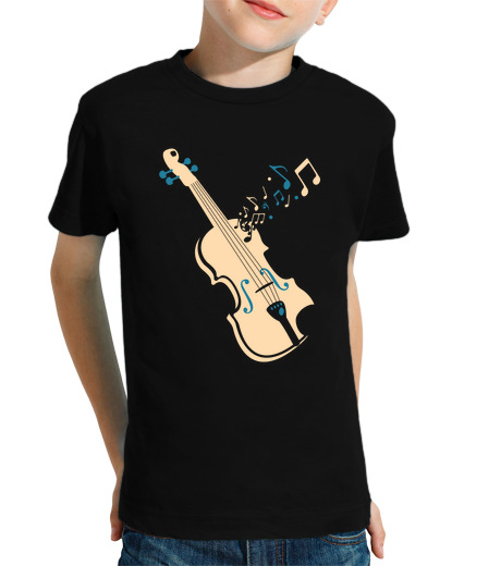 Tee Shirt Pour Enfant Manche Courte violon alto violoncelle basse musique a