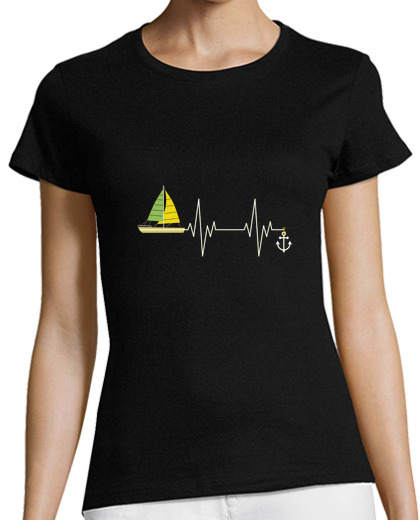 Image of sea captain gift sail boat heartbeat