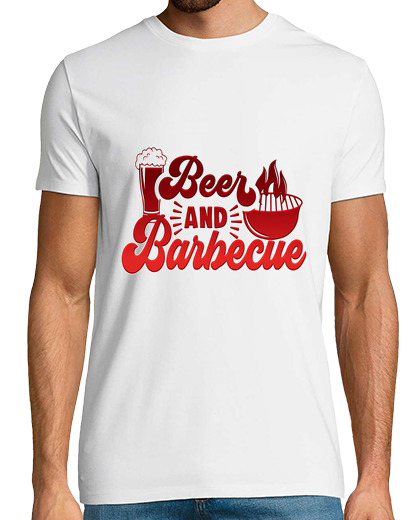 Image of beer and bbq barbecue grill master