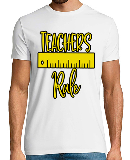 Image of teachers rule funny teacher gift class