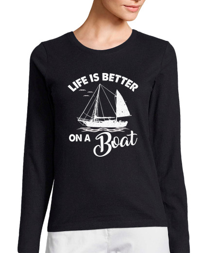 Image of life is better on a boat cool sailing