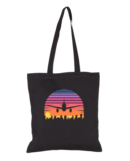 Bolsa motivo de avión retro vintage laTostadora