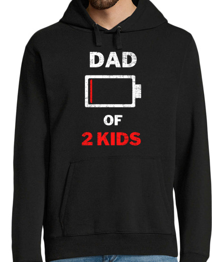 Sweat-shirt À Capuche Pour Homme papa de 2 enfants cadeau de papa fête d