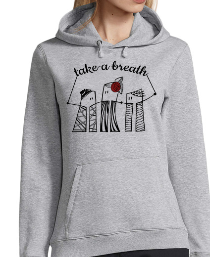 Image of girl sweatshirt take a breath design for light backgrounds